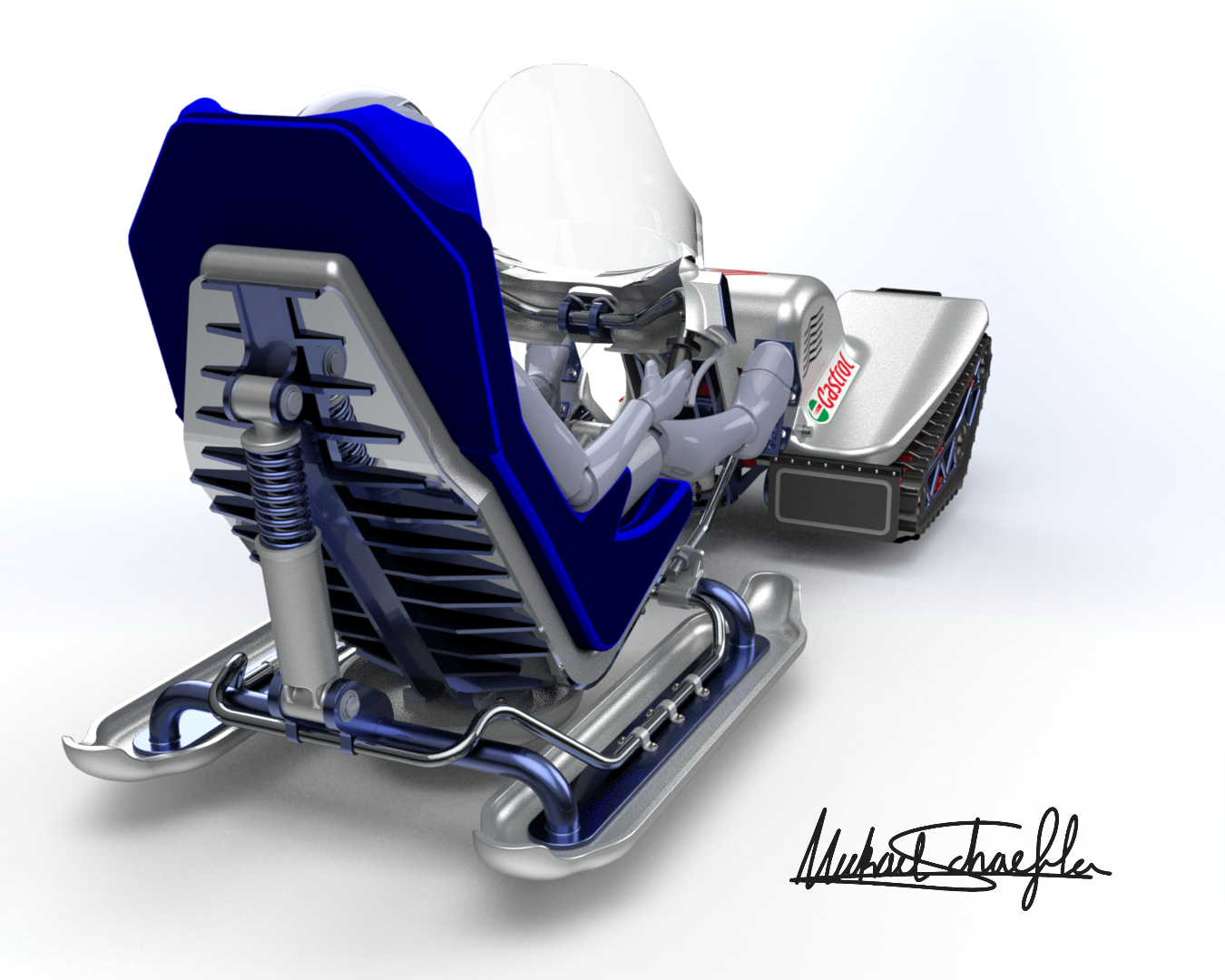 雪地漂移履带车